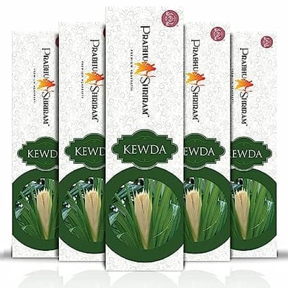PRABHU SHRIRAM Kewada Incense Sticks 100% charcoal free agarbatti|300gm pack of-5 agarbatti Nature Inspired Fragrance