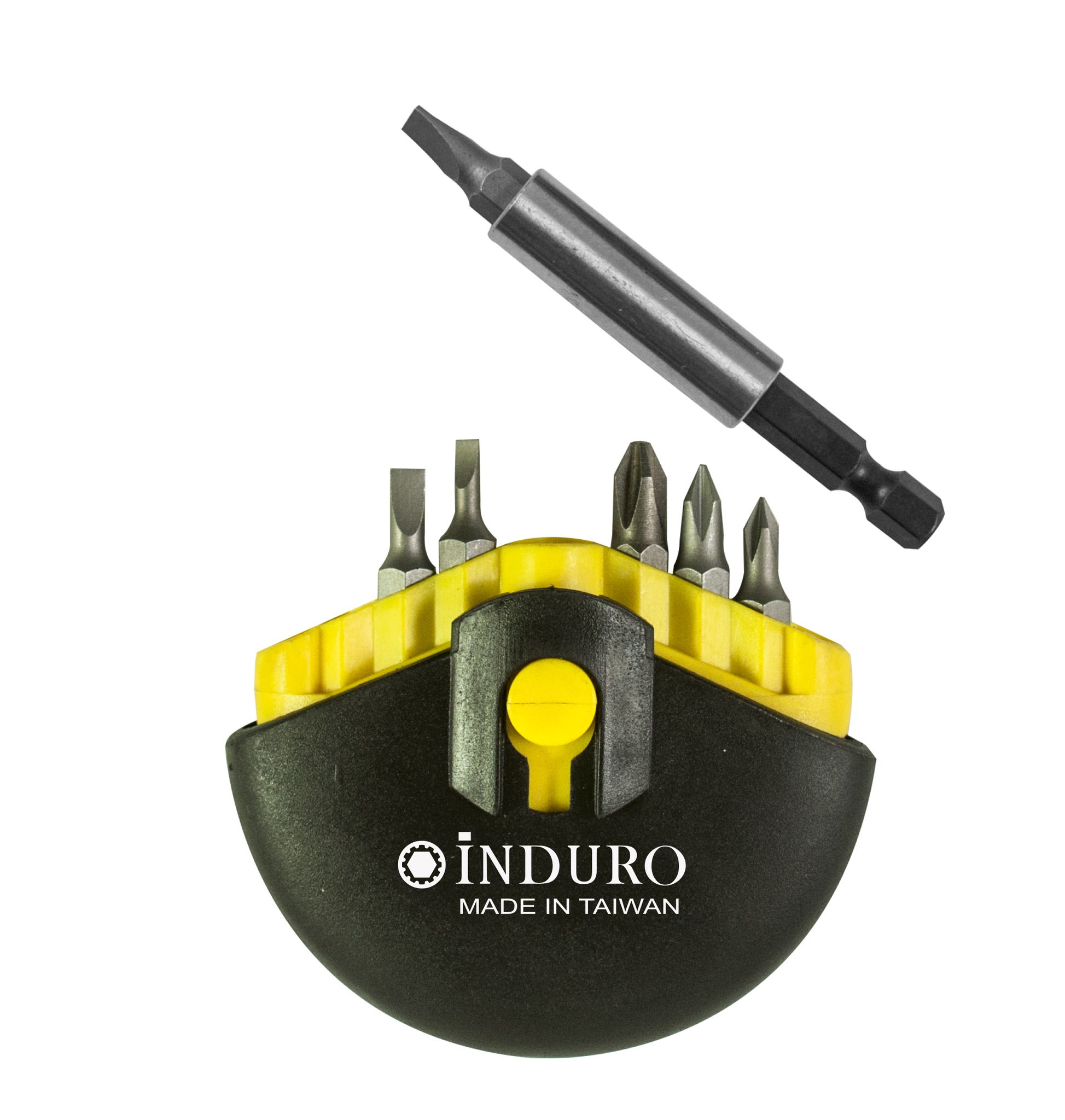 INDURO Screwdriver set 2 in 1 (7in1, Yellow/Black)