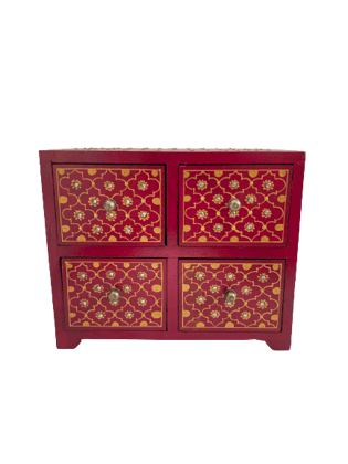 6 DRAWER CHEST AND HANDPAINTED HOME DECOR