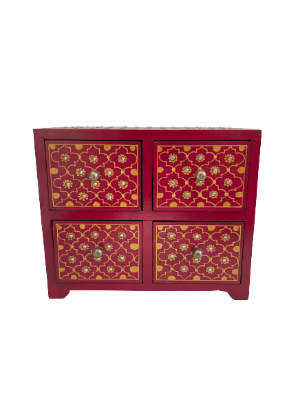 6 DRAWER CHEST AND HANDPAINTED HOME DECOR