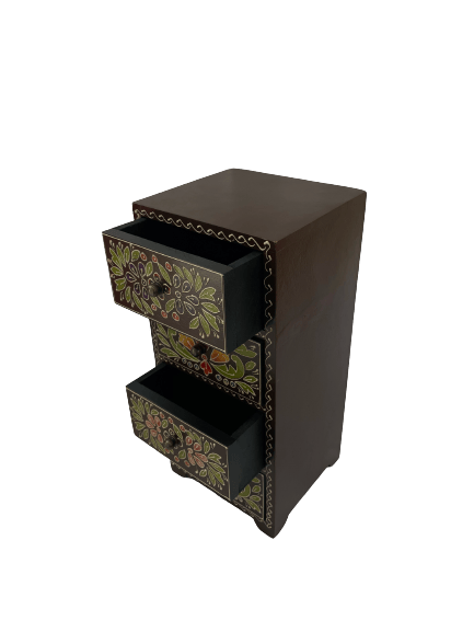 WOODEN 4 DRAWER BED SIDE TABLE HOME DECOR