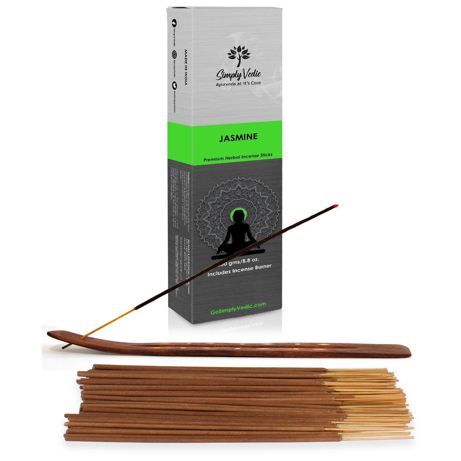 Simply Vedic Jasmine Incense Sticks 250-Grams