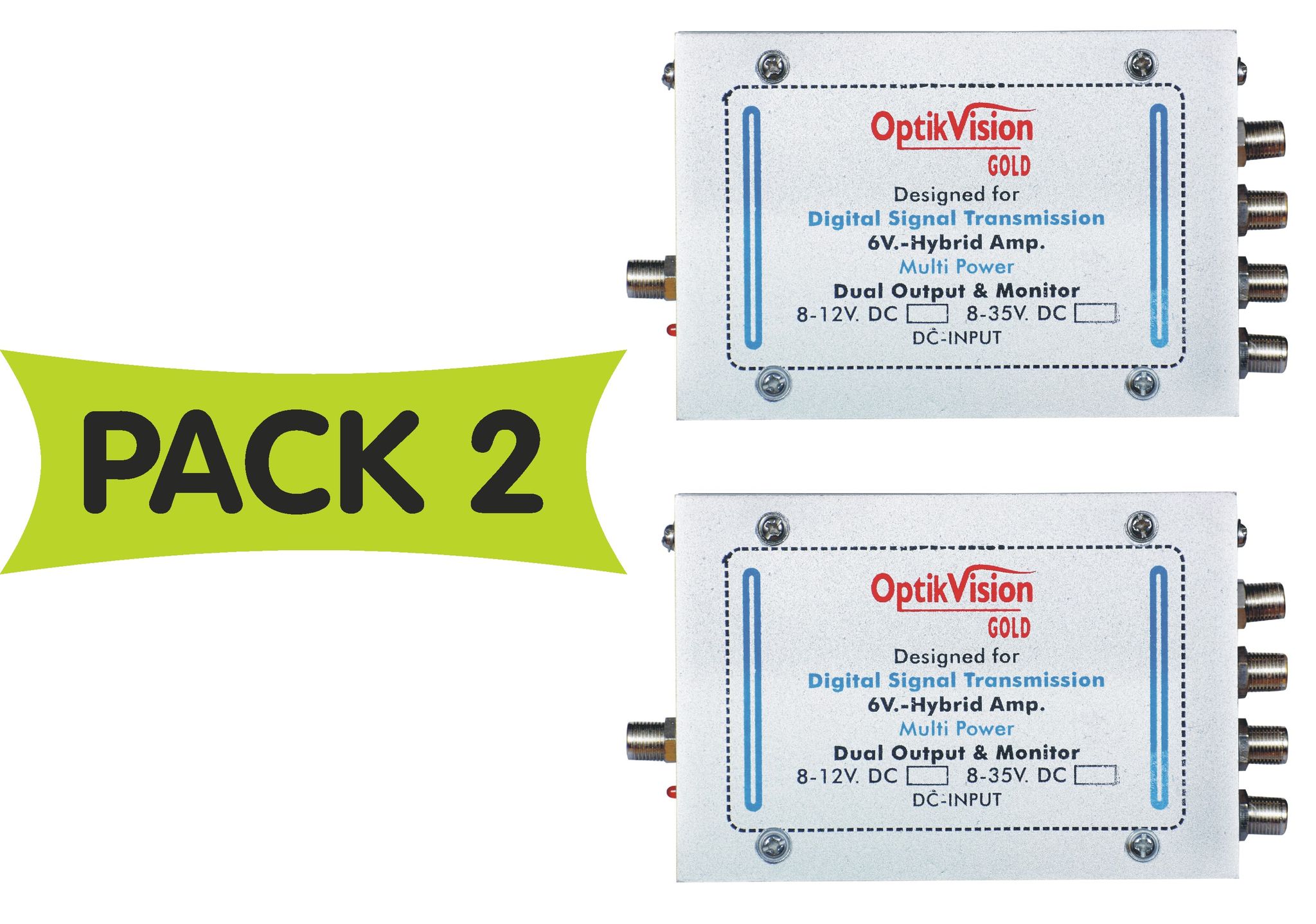 Optik Vision Gold DC Amplifier 8V to 40V { pack of 2 }