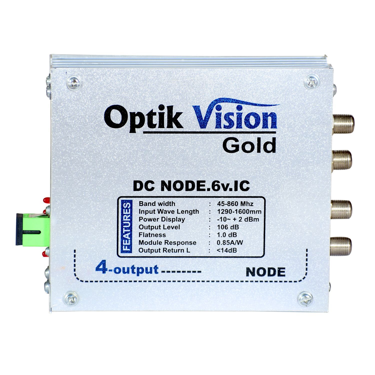 Optik vision gold optical receiver 4 output 12 volt dc node