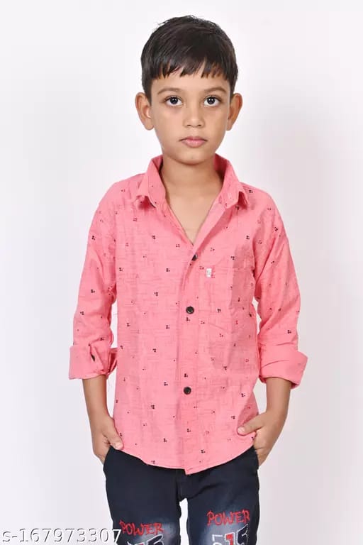 Boys full sleev pure cotton printed shirt