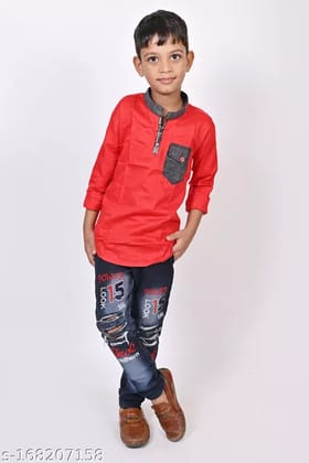 Boys Full sleev pure cotton kurta