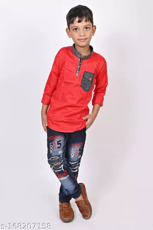 Boys Full sleev pure cotton kurta