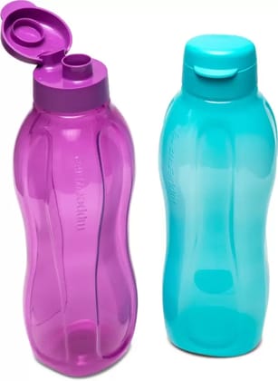 Bottle 1.5 L set of 2 1400 ml Bottle  (Pack of 2, Purple, Blue, Plastic)