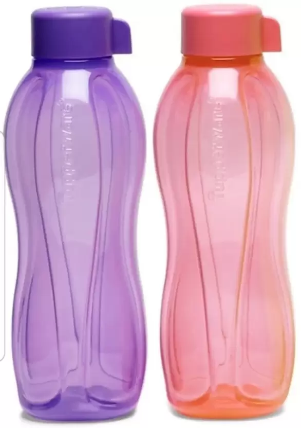 aquasafe bottle 1000 ml Bottle  (Pack of 2, Purple, Pink, Plastic)