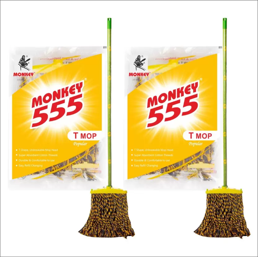 Monkey 555 Monkey 555 T-Mop-2 Wet & Dry Mop  (Yellow)