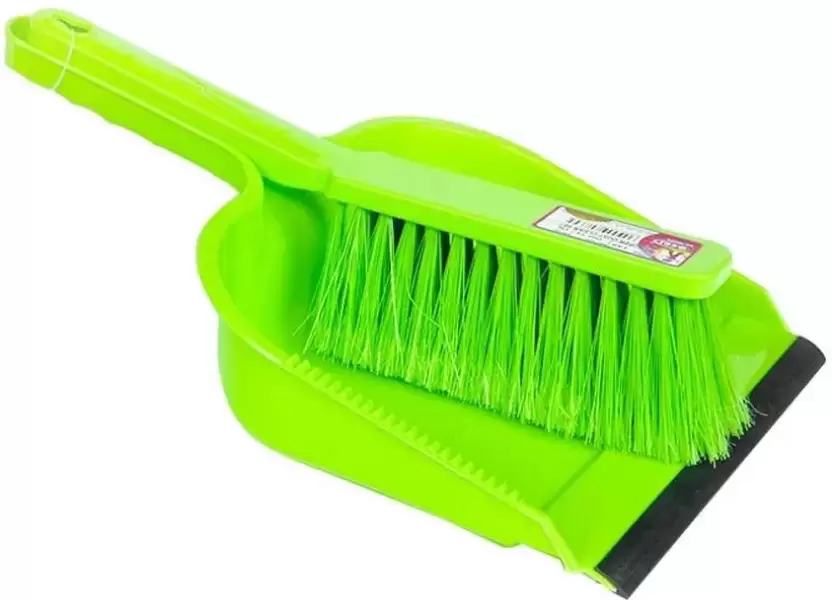 choice Kharata Plastic Hard Bristle Stick Broom Plastic Wet and Dry Broom  (Green)