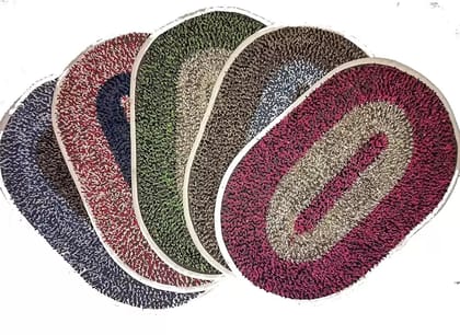 Cotton Door Mat  (Multicolor, Medium, Pack of 5)