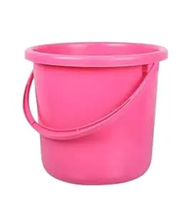 Pink 100% Durable PP Plastic Water Buckets, For Home, With Handle