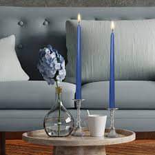 AuraDecor Unscented Blue Stick Candle Pack of 20 - Premium Quality Long-Lasting Candles for Home Decor and Decoration