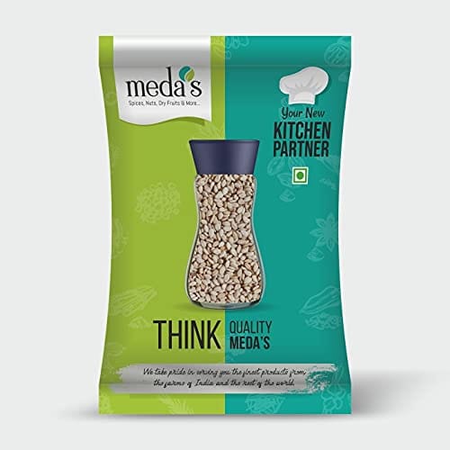 Meda's Premium White Sesame Seeds (Till Seeds) - Natural & Unpolished - 400 Grams (100 grams x 4)