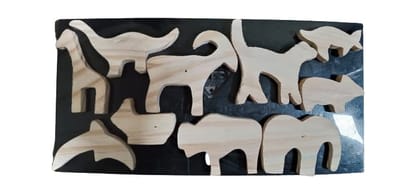 Color World Express Set of 10 Handmade Wooden Animals