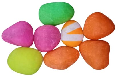 Color World Express Colorful Pebbles 1.75 to 2 Inches Pack of 1 Kg for Home Decor and Gardening.