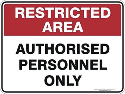 No Entry Without Permission Signage Sticker 12x12 Inch in Vinyl