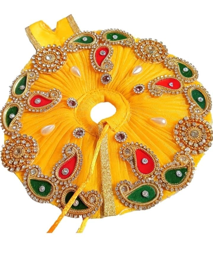 Amazon.com: Handmade Red Golden Border Bal Krishna Dress and Ornaments for  3 To 6 Inches Laddu Gopal Idol Poshak/kanha ji Dress, Laddu Gopal Dress Red  3AU50 : Handmade Products