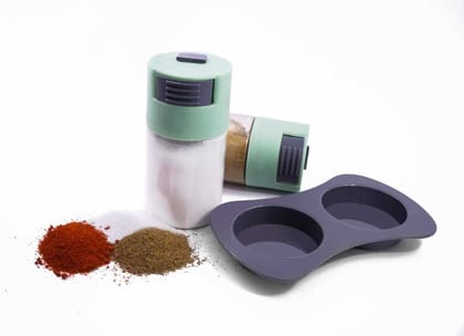 Metrolife Kitchen Salt Jar & Container || Plastic Salt Dispenser Spice Shaker (Pack of 1)