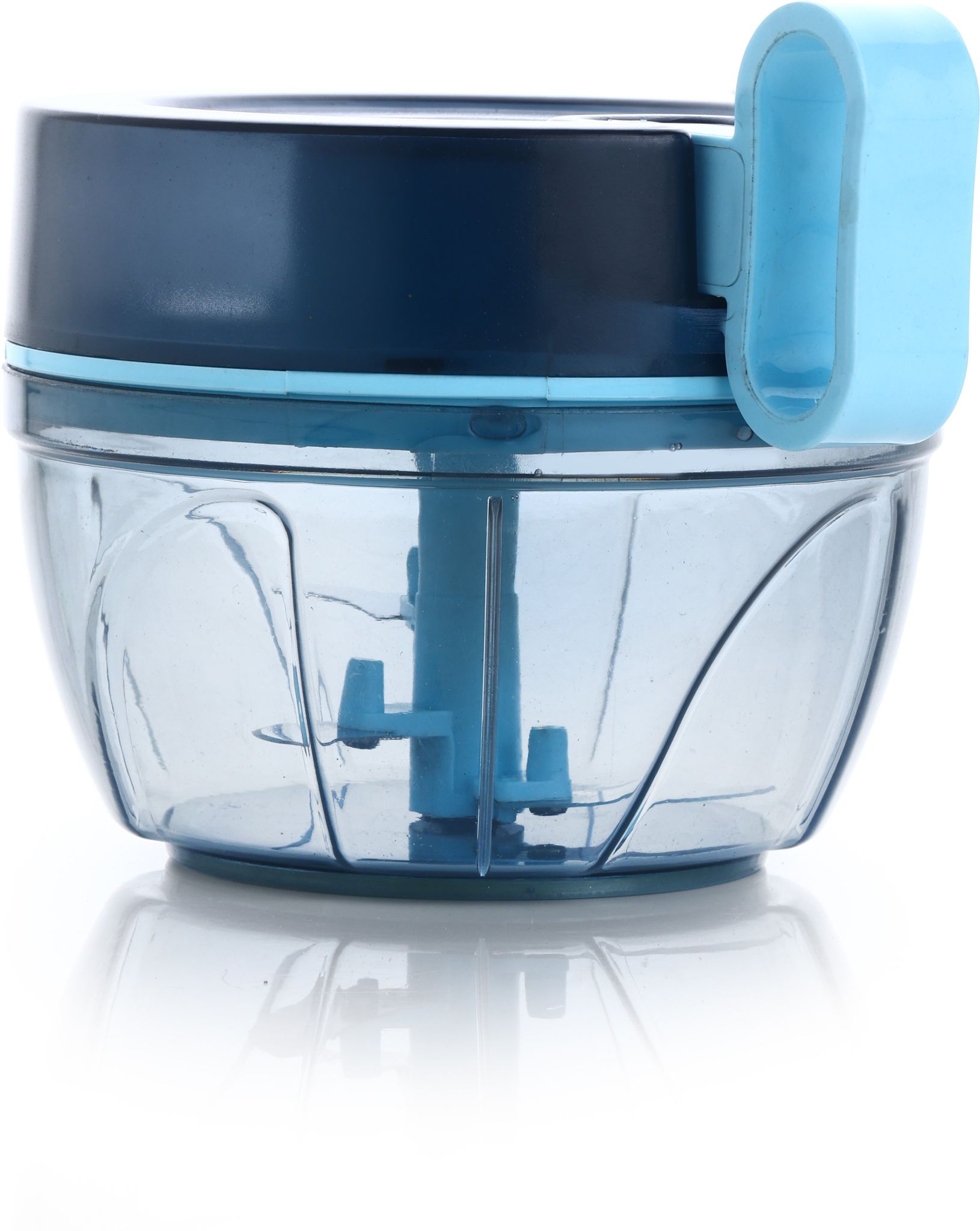 Metrolife Chopper New Handy Mini Polypropylene Chopper with 3 Blades- 500 ML Sky Blue (Pack of 1)