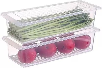 Metrolife Freezer Storage Containers Keep Fresh for Storing Fruits,Vegetables (Pack of 2)