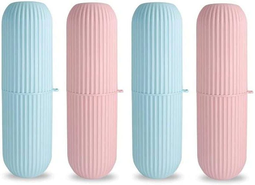 Metrolife Toothpaste Case/ Portable Toothbrush Storage Capsule Shape Travel (Pack of 4) Plastic Toothbrush Holder