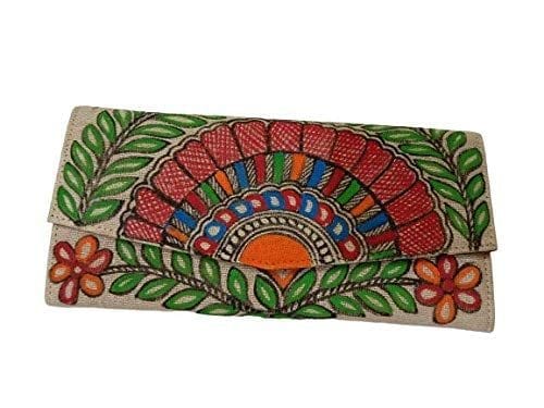 Women's Jute Stylish Clutch For Party (Multi Colour)