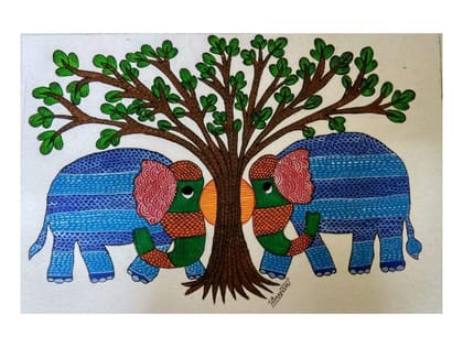 H.M Gond Art Painting-12*18 Inch