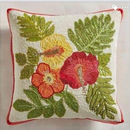 Beaded Cushion Cover