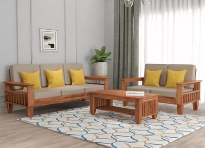 furnitures Solid Sheesham Wood Five Seater Sofa Set For Living Room