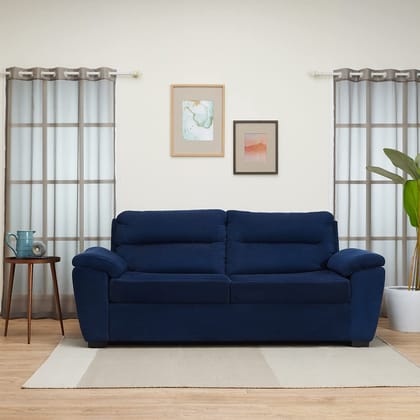 Lounger 3 Seater Sofa (Fabric, Cobalt Blue)
