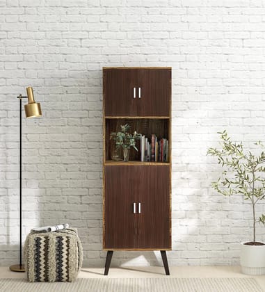 Home Centre Helios Engineered Wood Free Standing Cabinet  (Finish Color - Brown, Knock Down)