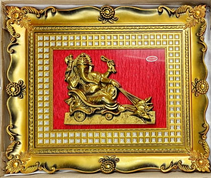 High Frame Plastic & Glass Made GANESH JI WALL FRAME