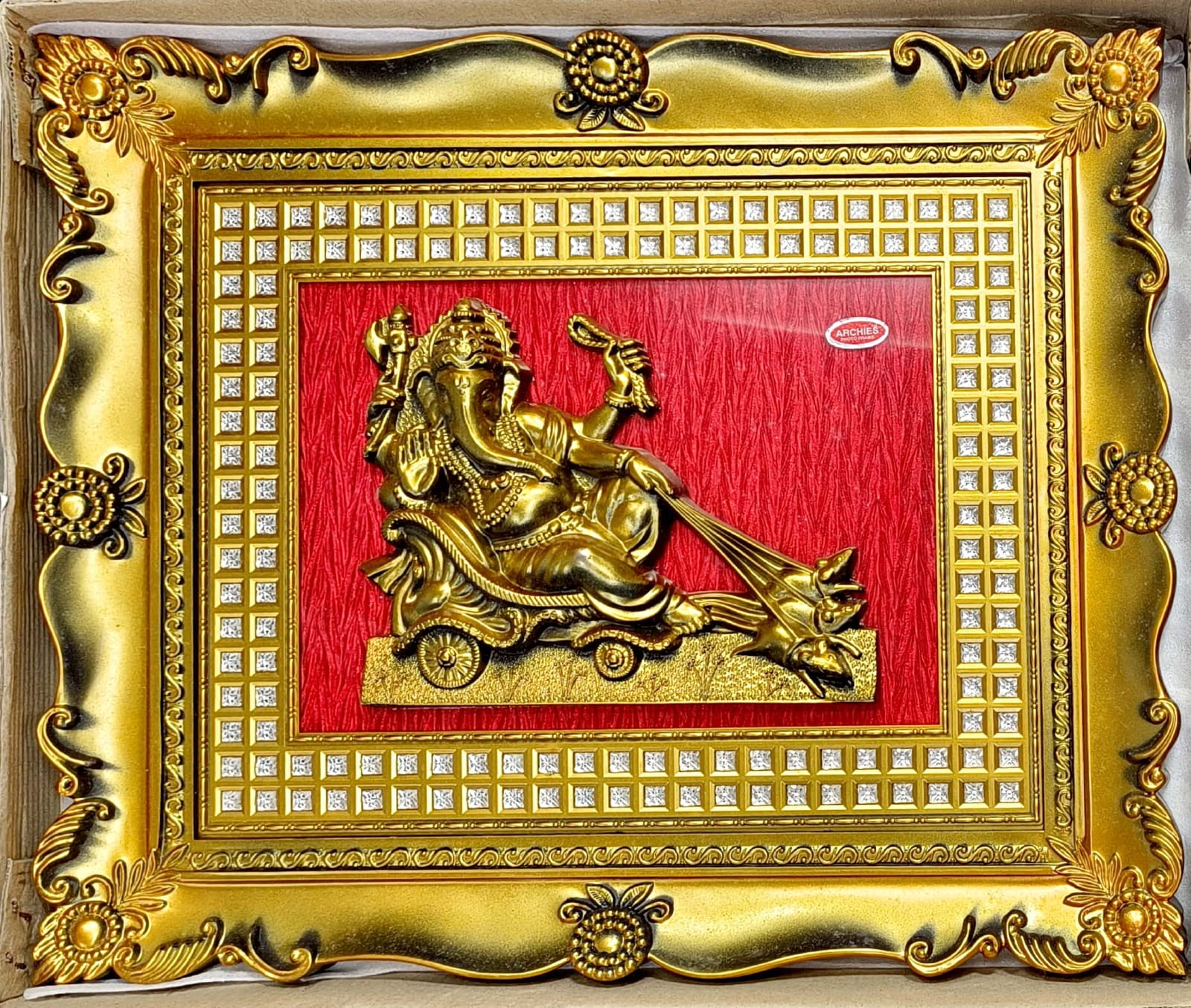 High Frame Plastic & Glass Made GANESH JI WALL FRAME