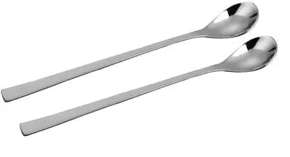 Long Handle Spoon 2 Pics Stainless Steel Table Spoon Set  (Pack of 2)