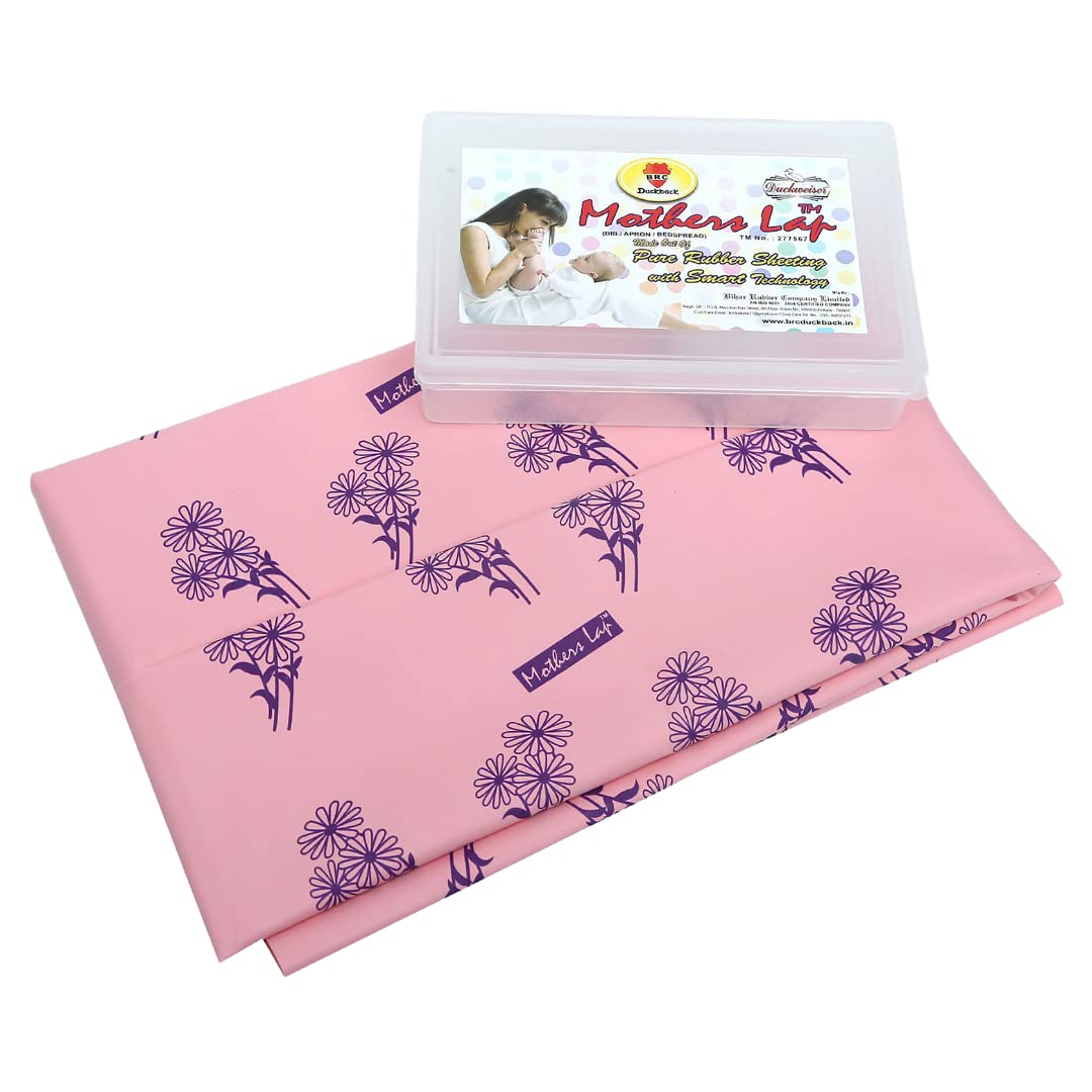 Duckback Rubber Baby Sleeping Mat/Bed Protector (18"X36"inch) - Large (Pink)