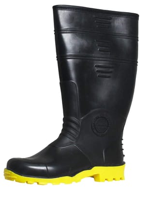 Duckback Men/Women Yellow Sole PVC Super Safety Gum Boot Wellington Boot Size 8