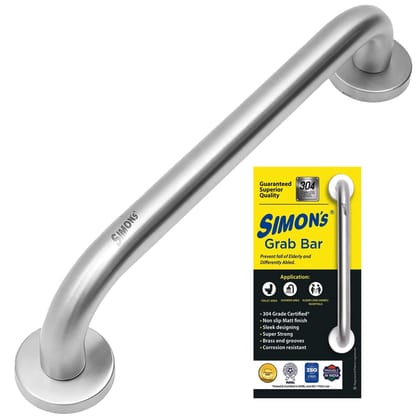 Simon's 100% Stainless Steel 304 Heavy Duty Grab bar for Bathroom handrailing and Safety Handle for Elderly - 24 inch - Pack of 2