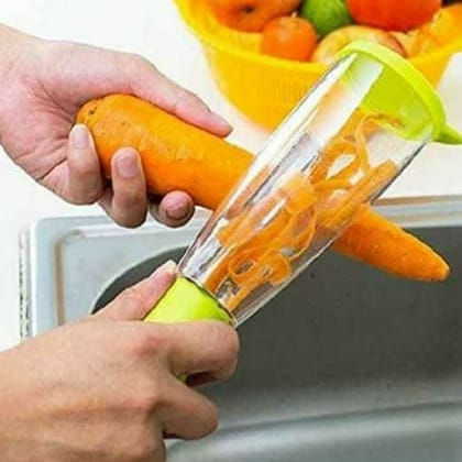 Vegetable and Fruit Peeler with Container