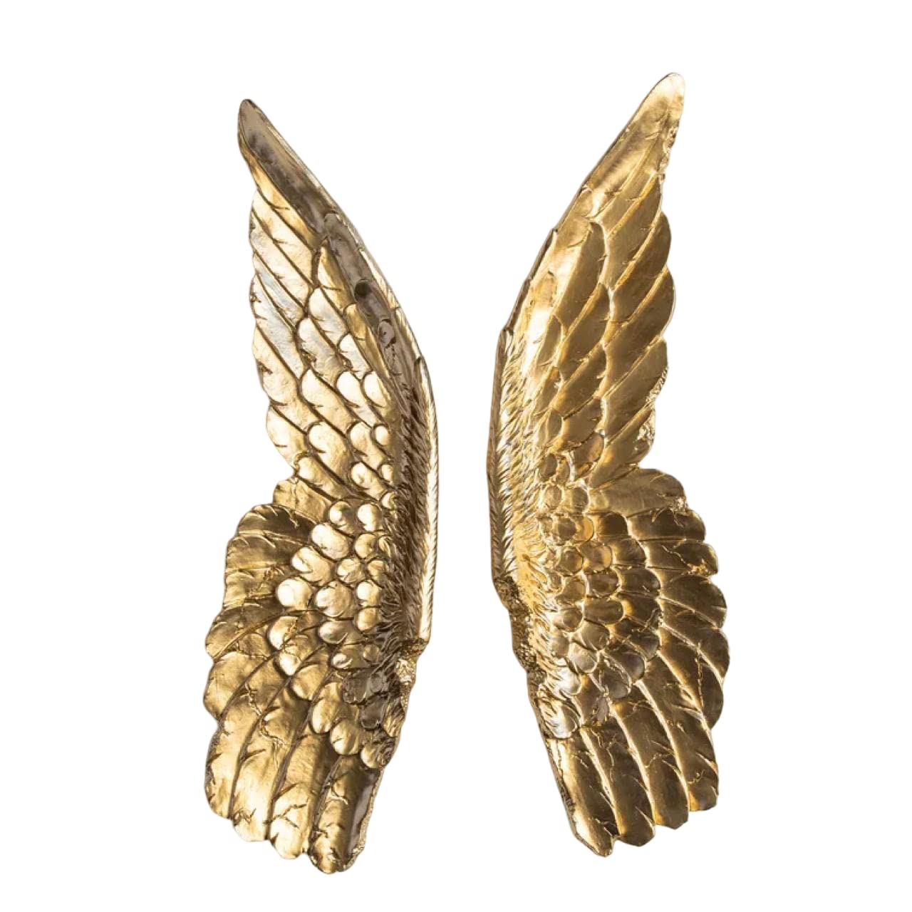 GIRISH HANDICRAFT Angel Wings wood Wall 2 Angel wings decor set golden color