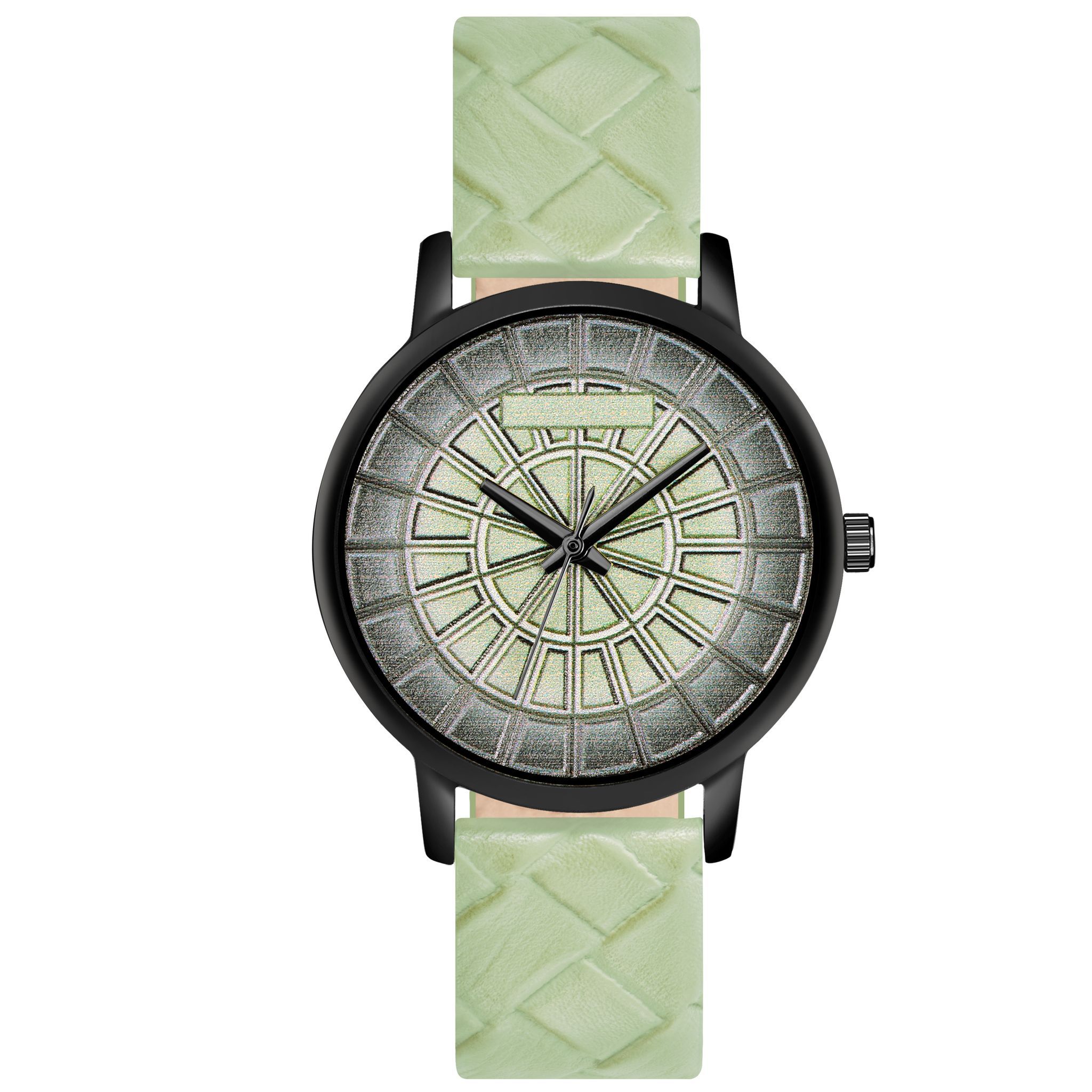 Loretta MT-506 Green Leather Belt Slim Dial Women & Girls Watch