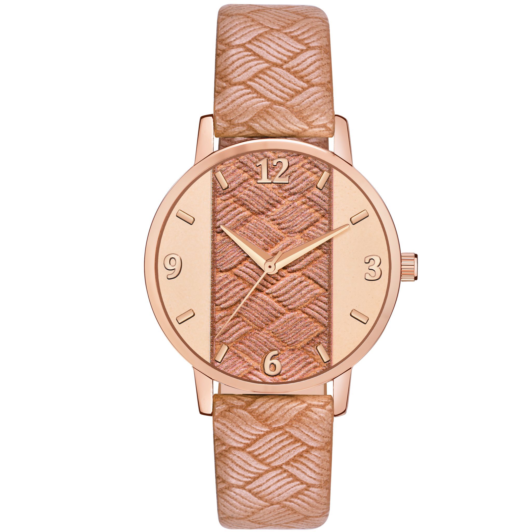 Loretta MT-397 Peach Leather Belt Slim Dial Women & Dial Watch