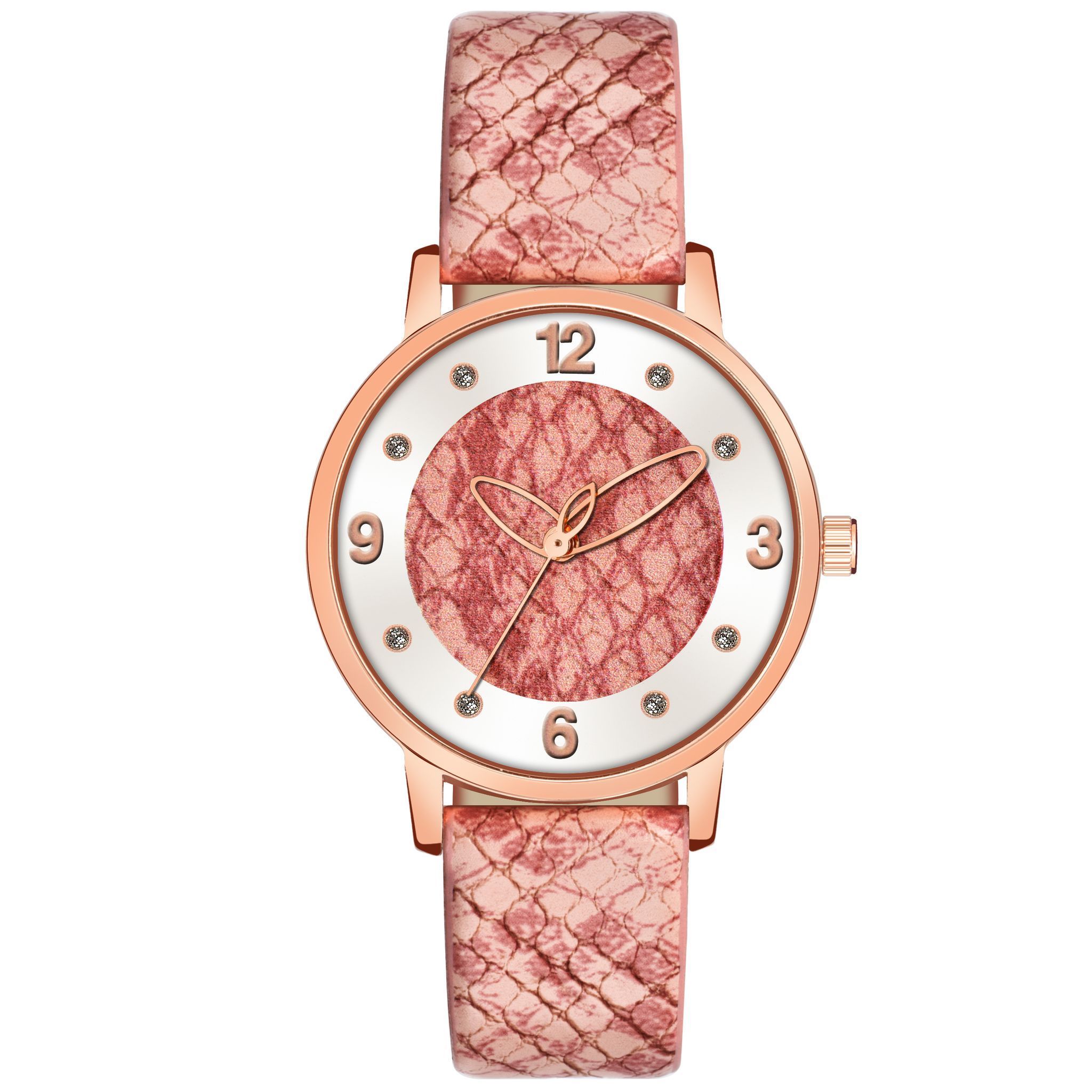 Loretta MT-363 Pink Leather Belt Slim Dial Women & Girls Watch