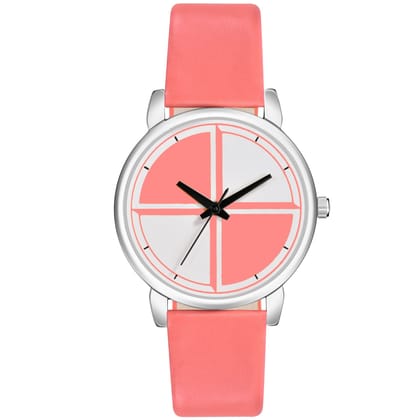 Loretta MT-358 Pink Leather Belt Slim Dial Women & Girls Watch