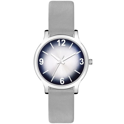 Loretta MT-355 Grey Leather Belt Slim Dial Women & Girls Watch