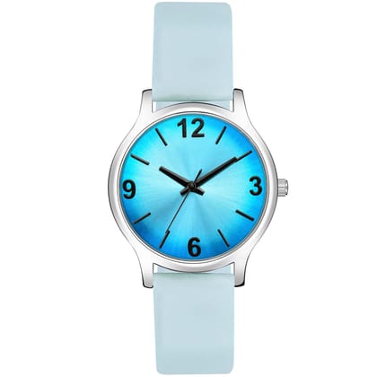 Loretta MT-353 Blue Leather Belt Slim Dial Women & Girls Watch