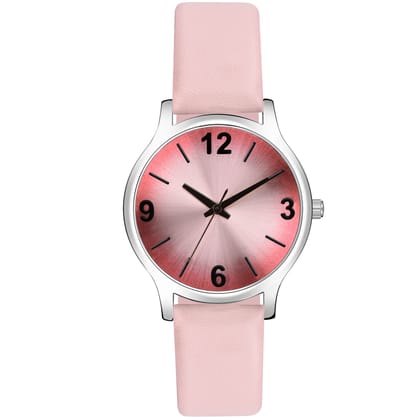 Loretta MT-352 Pink Leather Belt Slim Dial Women & Girls Watch