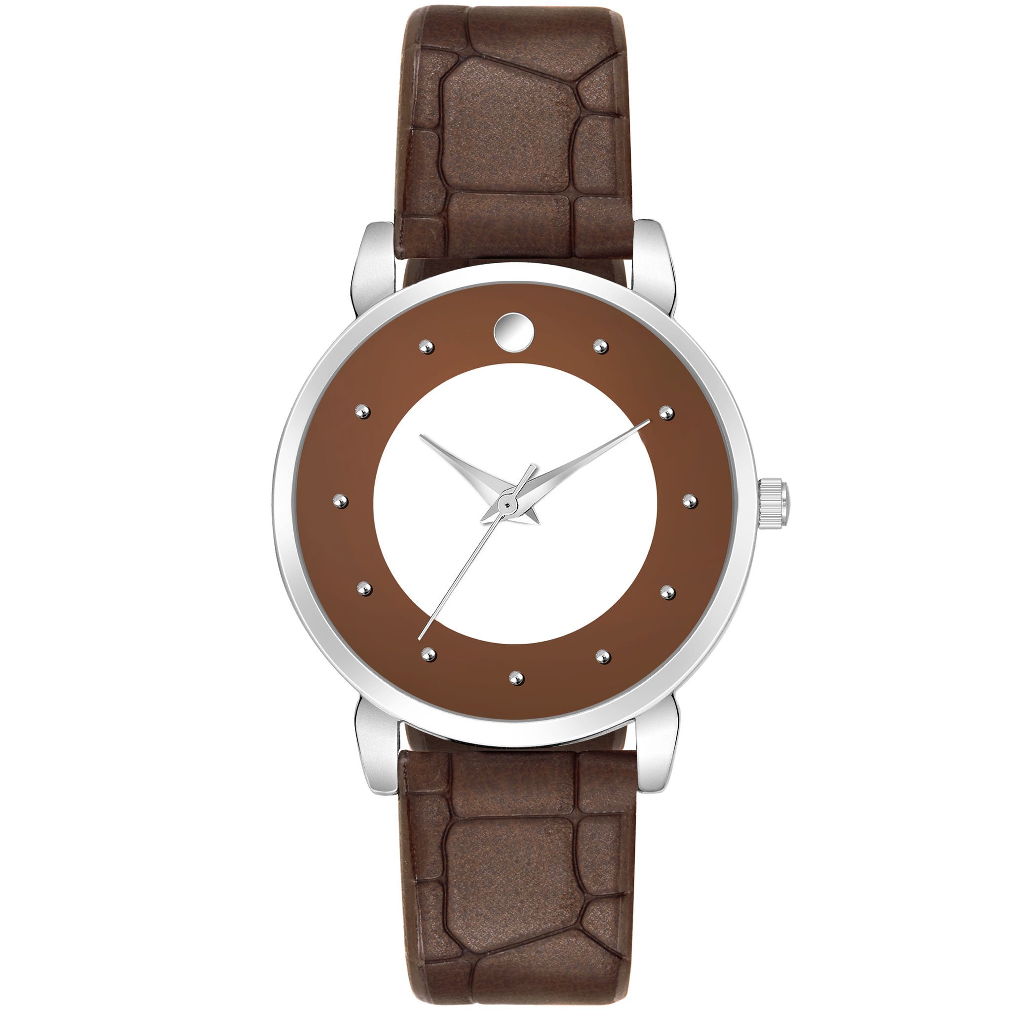 Loretta MT-338 Brown Leather Belt Slim Dial Women & Girls Watch