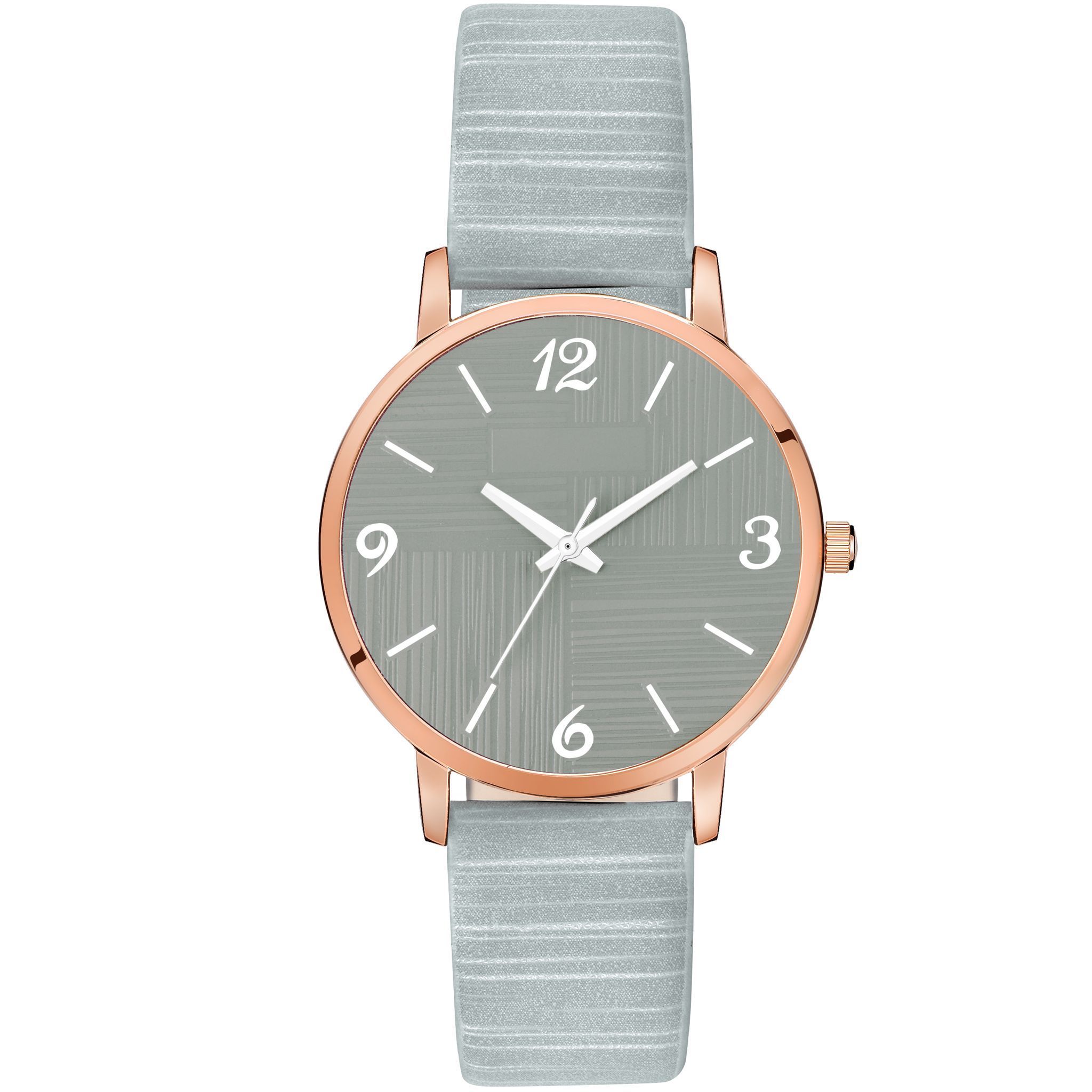 Loretta MT-318 Grey Leather Belt Slim Dial Women & Girls Watch